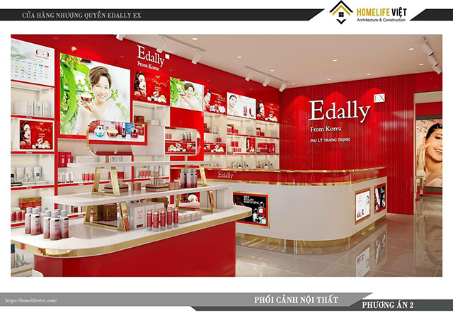 Hình ảnh mô hình cửa hàng nhượng quyền Shop Mỹ phẩm Edally EX Hàn Quốc